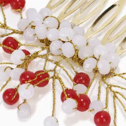 VAGHBHATT Gold-plated Beaded Hair Accessory Set image 4