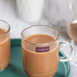 THE ARTMENT 6-Pcs Transparent Dotted Delights Glass Tea Cups-250 ml Each image 2