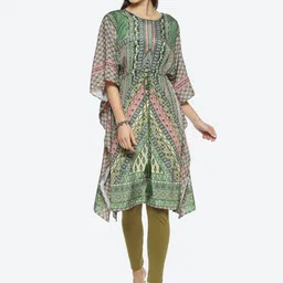 Biba Ethnic Motifs Printed Kurta With Leggings-picture-24