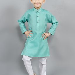 BAESD Boys Regular Thread Work Kurta with Trousers-picture-21