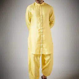 RNG Safawala Mandarin Collar Pathani Kurta with Salwar-picture-18