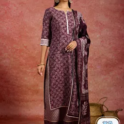 Libas Ethnic Motifs Printed Gotta Patti Straight Kurta With Palazzos & Dupatta-picture-39