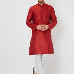Armaan Ethnic Men Pure Silk Kurta with Churidar-picture-28