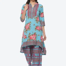 Biba Women Floral Printed Kurta with Palazzos-image-66