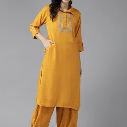 Aarika Women Yoke Design Regular Gotta Patti Kurta with Salwar-image-25