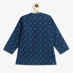 Campana Boys Ethnic Motifs Printed Pure Cotton Kurta with Dhoti Pants & Jacket image 3