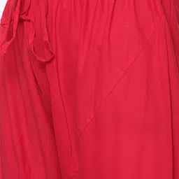 Biba Women Fuchsia Floral Printed Layered Kurta with Churidar & With Dupatta image 5