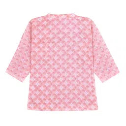 BAESD Boys Ethnic Motifs Printed Mandarin Collar Kurta with Dhoti Pants image 4