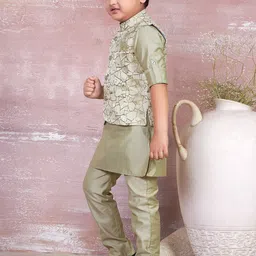 Ministitch Boys Regular Kurta with Pyjamas image 5