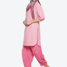 Biba Women Printed Kurta With Salwar & Dupatta image 5