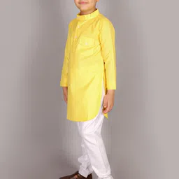 M'andy Boys Regular Pure Cotton Kurta with Pyjamas image 2