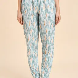 KALINI Floral Printed Straight Kurta with Trousers image 5