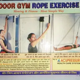 ACUPRESSURE HEALTH CARE SYSTEMS Door Gym Rope Exercise Slimming and Fitness (Multicolor) image 1