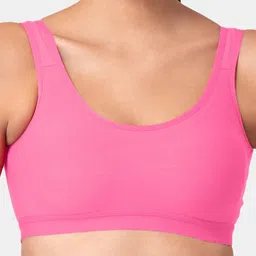 Tweens Pack Of 2 Full Coverage Cotton Workout Bra All Day Comfort image 5