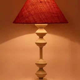foziq White & Orange Textured Table Lamps image 3