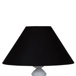 foziq White & Black Textured Table Lamps With Shade image 3