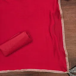 SHADOW & SAINING Geometric Woven Design Zari Unstitched Dress Material image 3