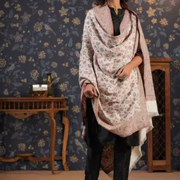 sangria House of Pataudi Ethnic Motifs Woven Design Fringed Shawl image 3