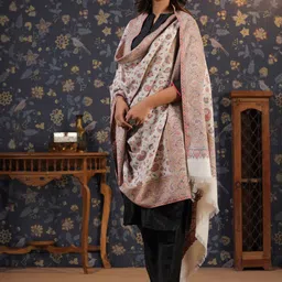 sangria House of Pataudi Ethnic Motifs Woven Design Fringed Shawl image 4