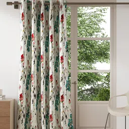 DDecor White & Red Floral Room Darkening Door Curtain-picture-16