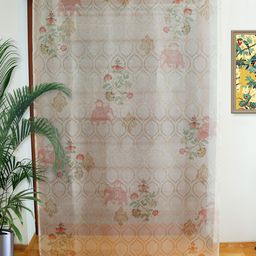 ZEBA Beige Sheer Door Curtain-picture-11