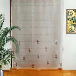 ZEBA White Sheer Door Curtain-image-38