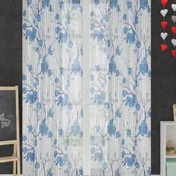 Homefab India Unisex Blue Curtains and Sheers image 1