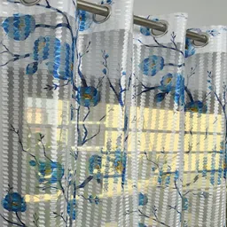 Homefab India Unisex Blue Curtains and Sheers image 2