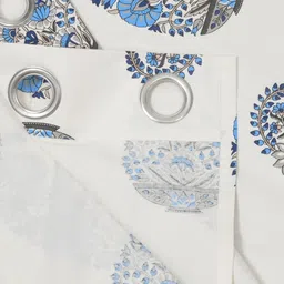 JAIPUR FABRIC Blue & White Floral Window image 2