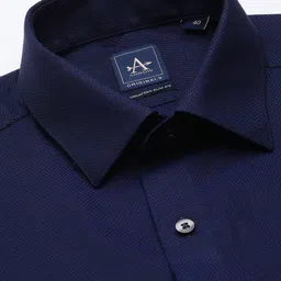 Arrow Self Design Manhattan Slim Fit Pure Cotton Formal Shirt image 2