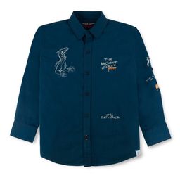 Gini and Jony Boys Typography Printed Roll-Up Sleeves Cotton Casual Shirt-picture-12
