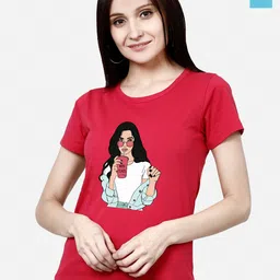 CHOZI Round Neck Pack Of 2 Graphic Printed Cotton T-Shirt-picture-28