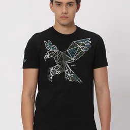 Mufti Graphic Printed Slim Fit  Pure Cotton T-shirt-picture-25