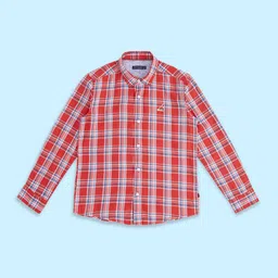 Pantaloons Junior Boys Tartan Checks Casual Cotton Shirt-picture-16