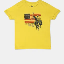 U.S. Polo Assn. Kids Boys Graphic Printed Cotton T-shirt image 1