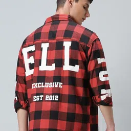 Bewakoof Checked Oversized Cotton Shirt-image-92