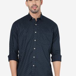 JADE BLUE Slim Fit Micro Ditsy Printed Pure Cotton Casual Shirt-picture-25