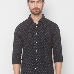SPYKAR Men Black Printed Casual Shirt-picture-30