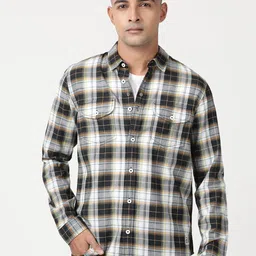 Lee Men Tartan Checked Casual Cotton Shirt-image-8