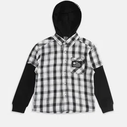 Pantaloons Junior Boys Gingham Checks Checked Cotton Casual Shirt-image-83