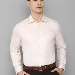 Louis Philippe Men Cream-Coloured Pure Cotton Formal Shirt-picture-10