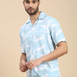 House of Koala Unisex Printed Cuban Collar Resort Comfort Casual Shirt-picture-14