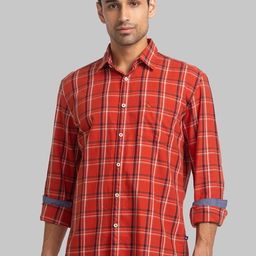 Parx Slim Fit Tartan Checked Cotton Casual Shirt-picture-32