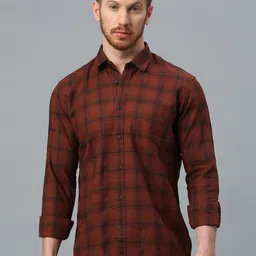 Klub Fox Men Slim Fit Opaque Checked Casual Shirt-picture-24