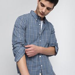 Dennis Lingo Slim Fit Tartan Checks Pure Cotton Casual Shirt-picture-43