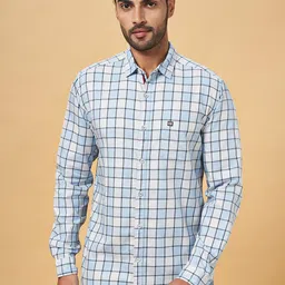 BYFORD by Pantaloons Slim Fit Opaque Checked Cotton Casual Shirt-image-45