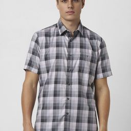 Van Heusen Sport Men Slim Fit Checked Cotton Casual Shirt-picture-2