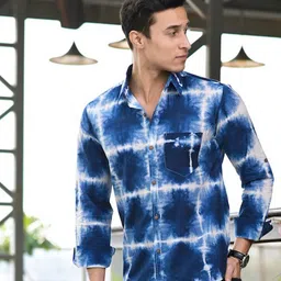 Hatheli Tie & Dyed Cotton Casual Shirt-picture-12