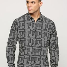 Pepe Jeans Geometric Printed Pure Cotton Casual Shirt-picture-34