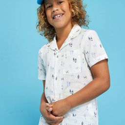 KIABI Boys Spread Collar Short Sleeves Printed Regular Fit Cotton Casual Shirt-picture-10